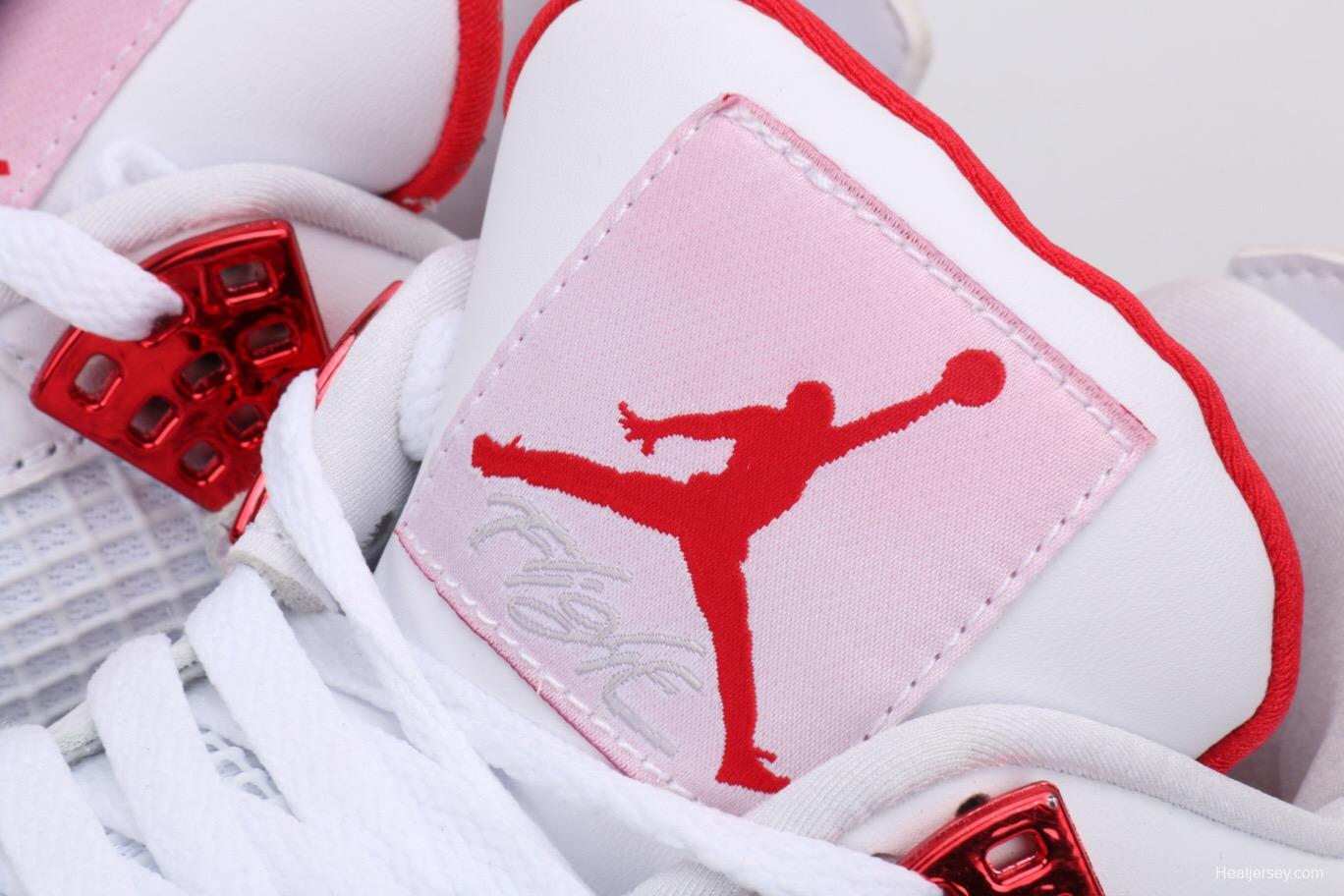 Air Jordan 4＇White University Red＇