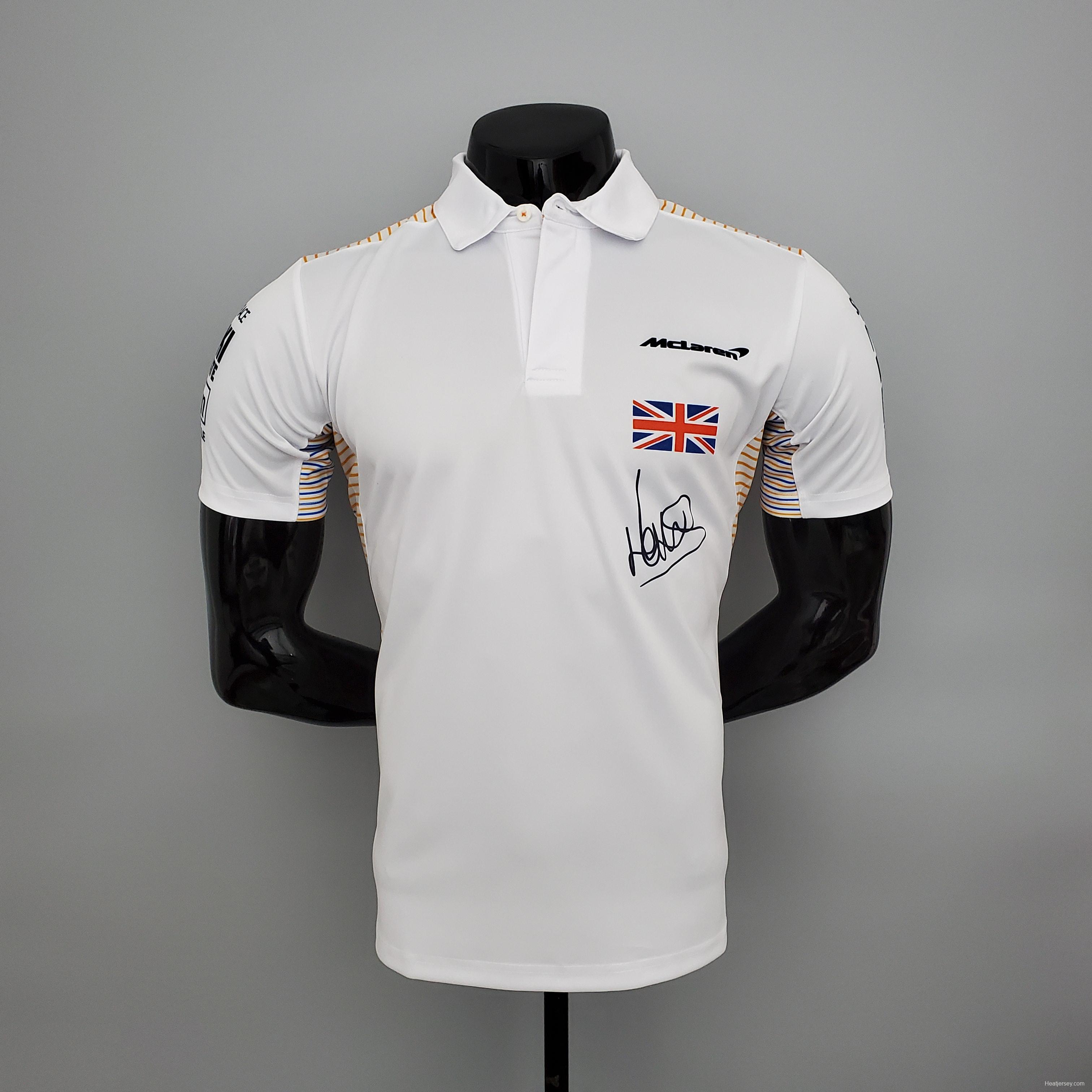 F1 McLaren White POLO S-5XL