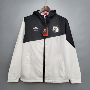 Windbreaker Santos Black and White Soccer Jersey