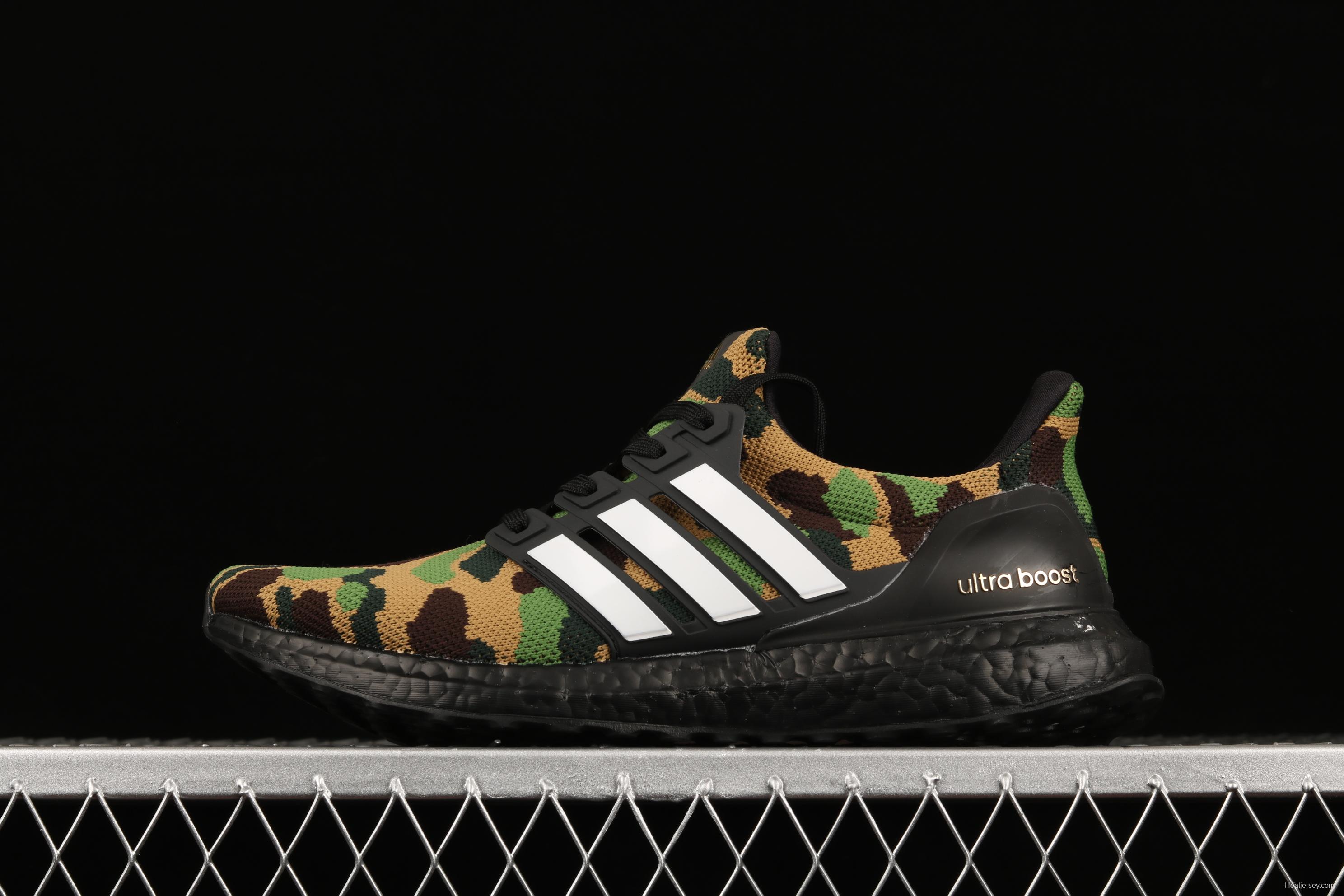 Bape x Adidas Ultra Boost Green Camo F35097 1.0 early generation UB leisure sports jogging shoes