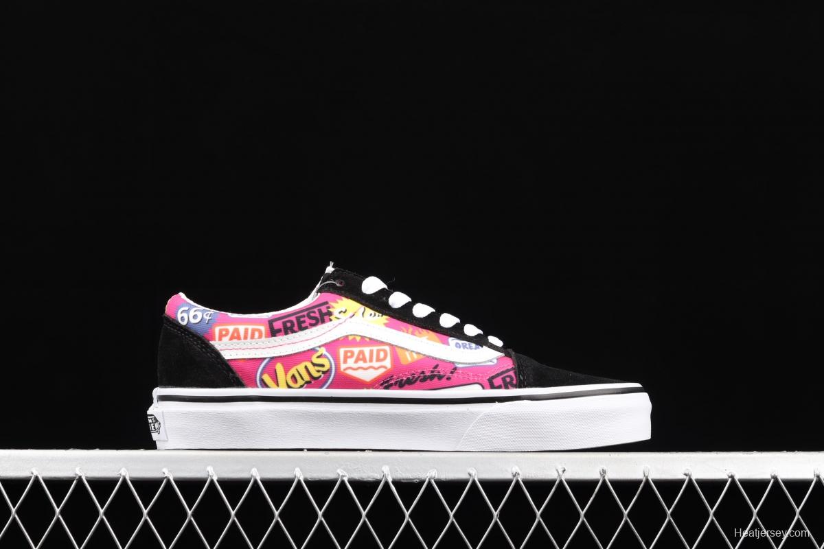 Vans Old Skool 2021 summer new color alphabet printing leisure sports board shoes VN0A38G2VFK