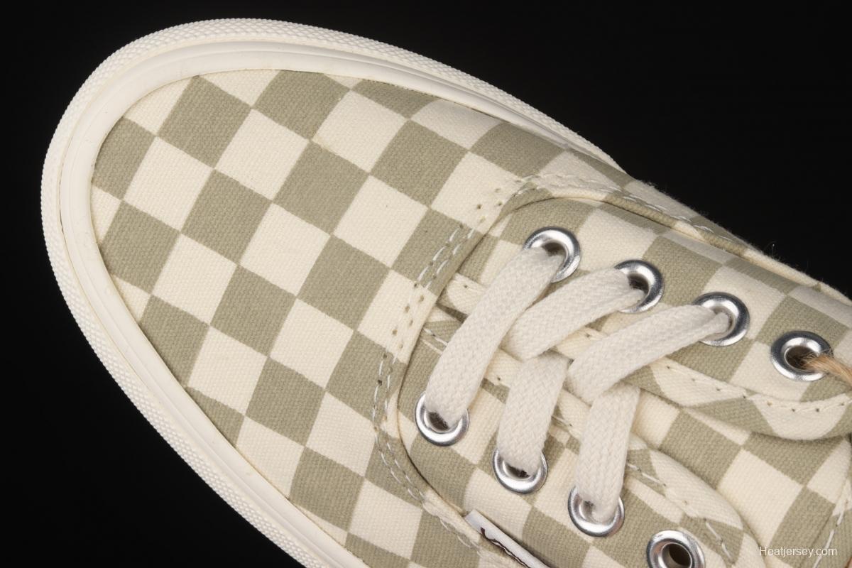 Vans Authentic Classic Anaheim Milk Tea White Brown Chess Lattice low Top Board shoes VN0A5HZS9FO