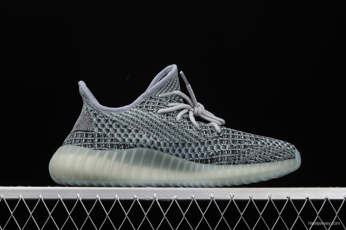 Adidas Yeezy 350 Boost V2 Ash Blue GY7657 Darth Coconut 350 second generation hollowed-out water-washed tannins color matching