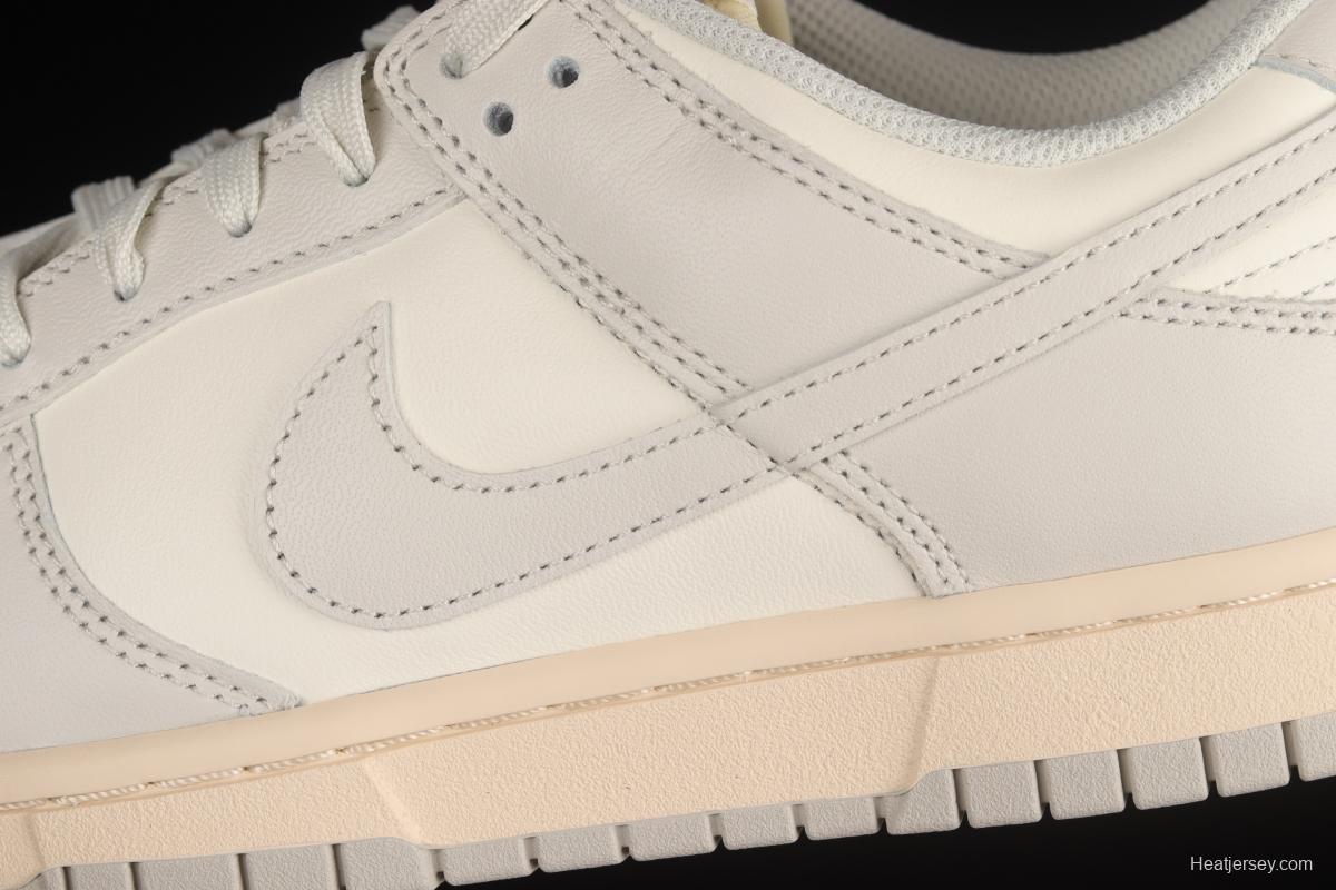 NIKE DUNK Low Bone White Color Matching SB Buckle Backboard Fashion Casual Sneakers DD1503-107