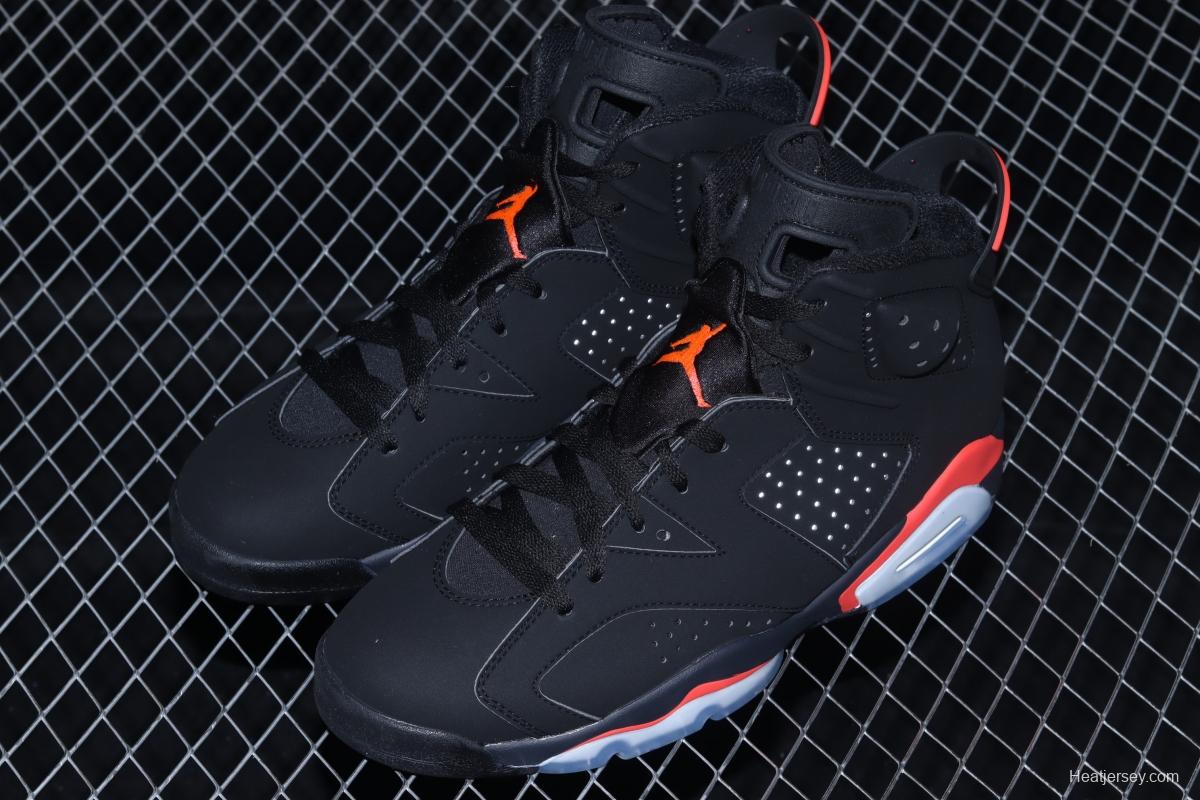 Air Jordan 6 Infrared Black Red Black Infrared 3M reflective Basketball Men's shoes 384664-060