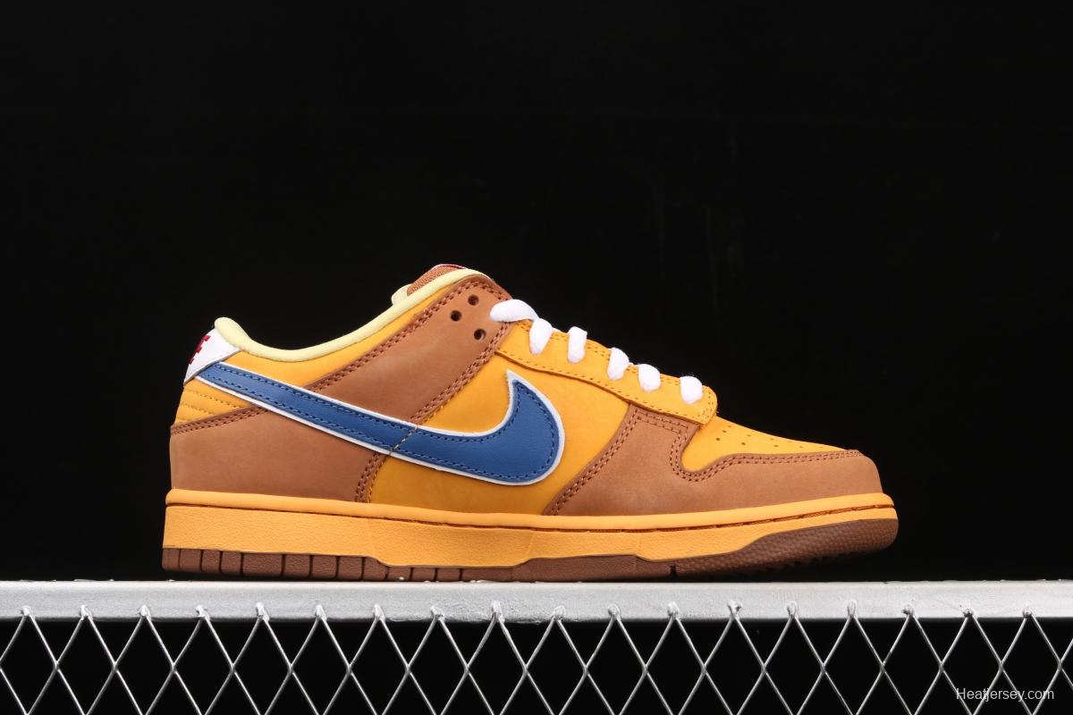 NIKE DUNK Low Newcastle Brown Ale TS with the same yellow beer super-limited color matching Newscale low-top skateboard shoes 313170-741