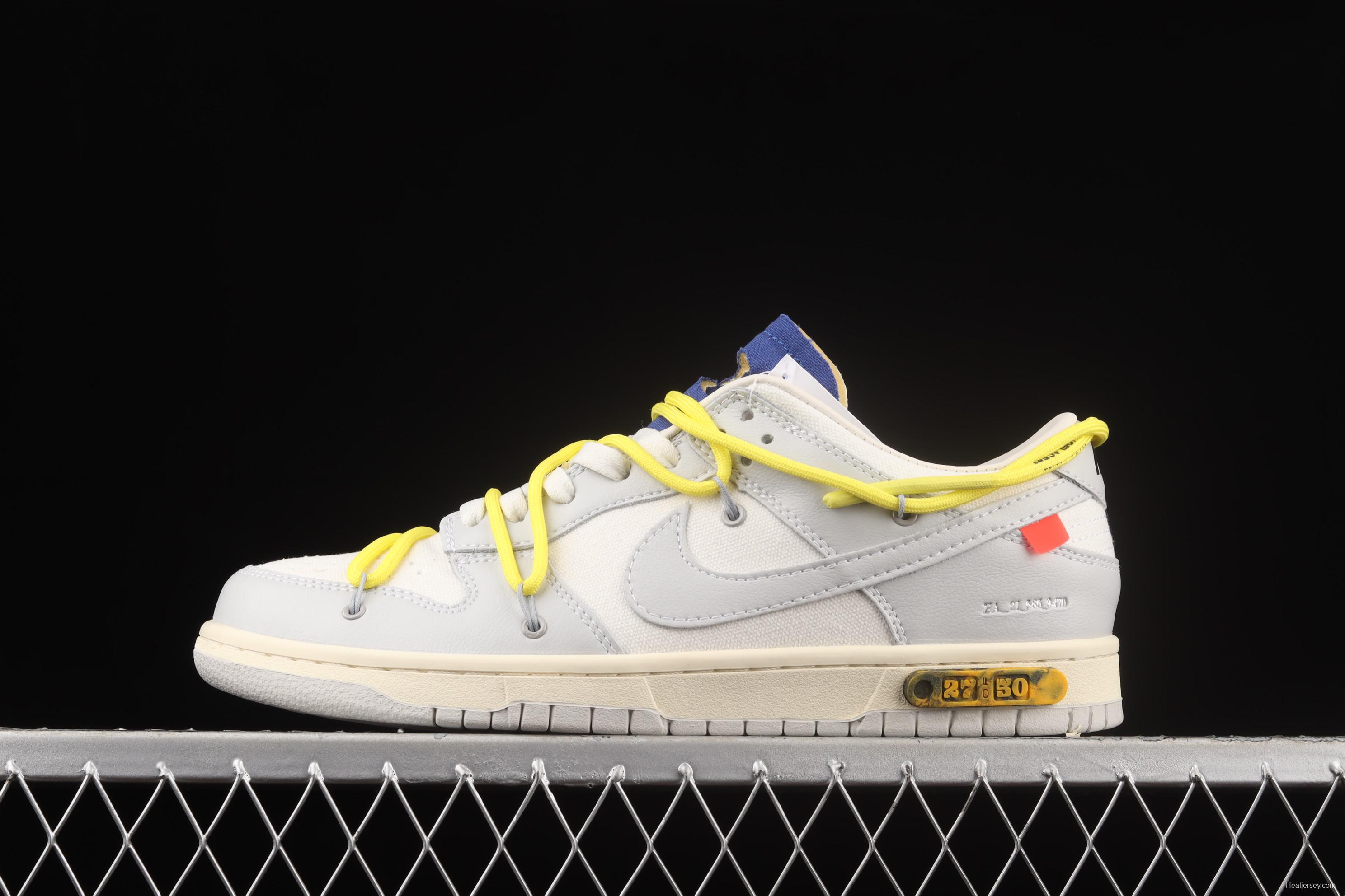 OFF-White x NIKE DUNK Low OW suede SB buckle rebound fashion casual board shoes DM1602-120