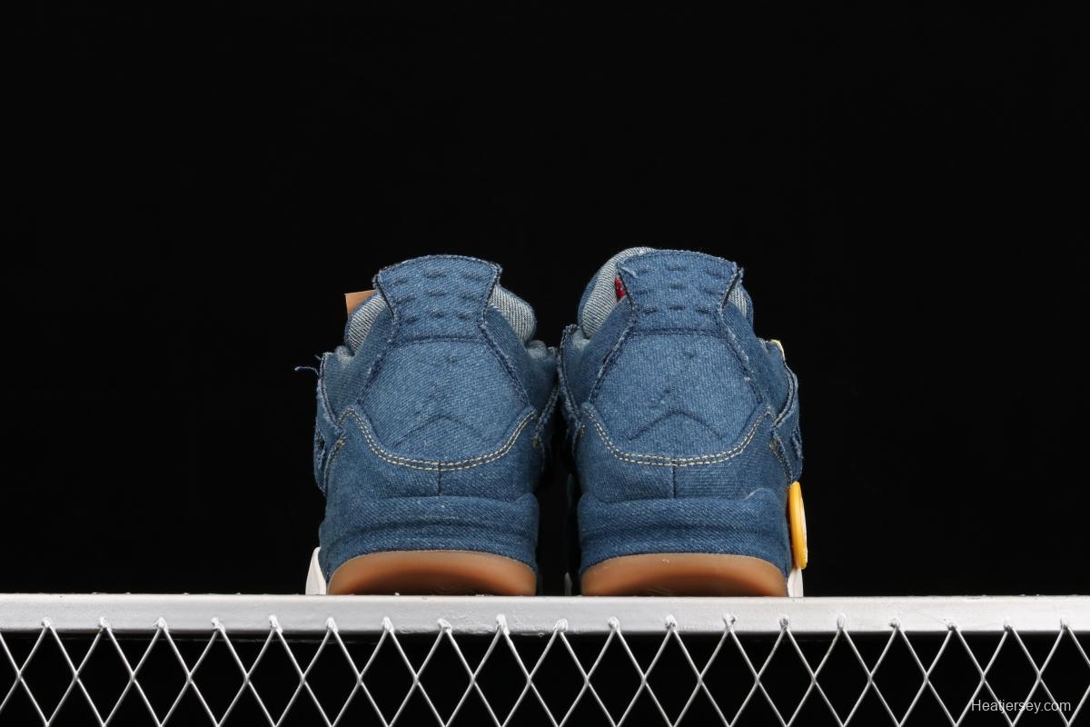 Levi's x Air Jordan 4 Denim Reeves co-signed cowboy blue AO2571-401