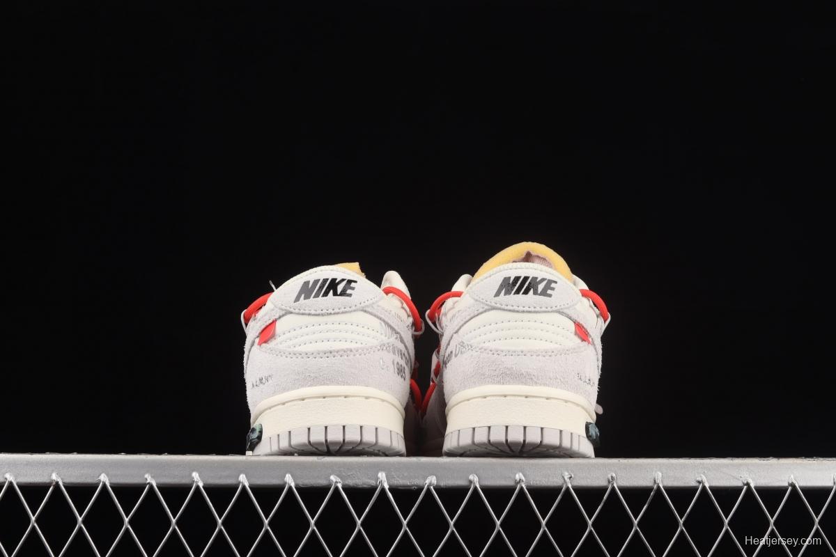 OFF-White x NIKE DUNK Low OW suede SB buckle rebound fashion casual board shoes DJ0950-118