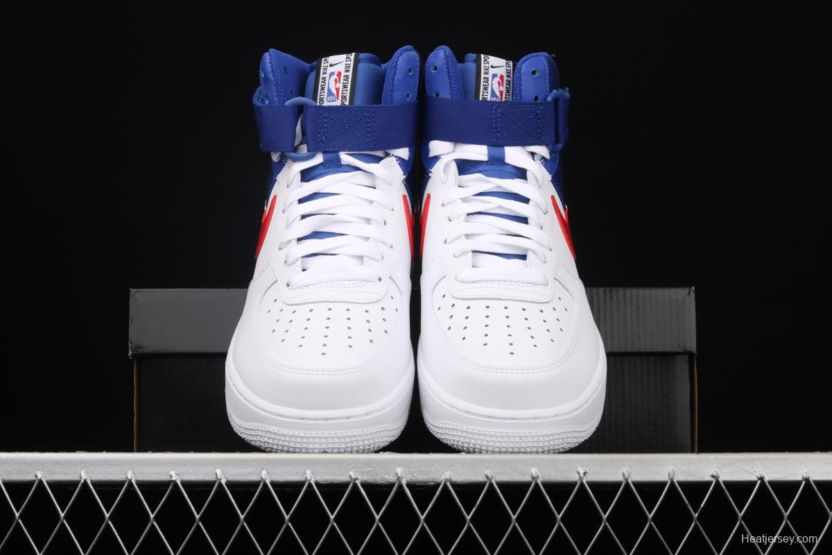 NIKE Air Force 1 High LV8 NBA joint name silk stitching high-top casual board shoes BQ4591-102