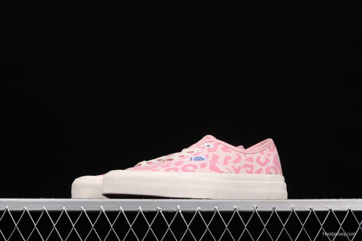 Vans Vault OG Authentic LX pink leopard print high-end regional vulcanized canvas low-top casual board shoes VN0A38GRR89