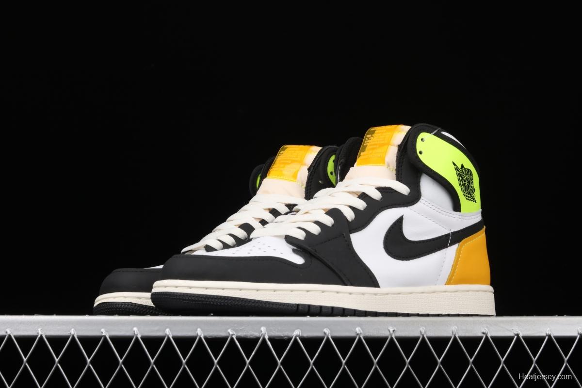 Air Jordan 1 Retro High OG fluorescent yellow toe 555088-118