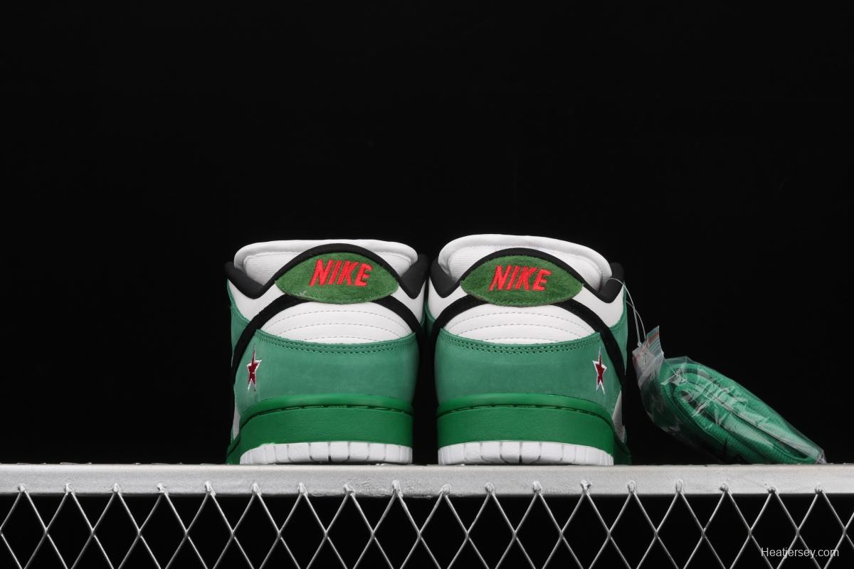 NIKE DUNK SB LoW Heineken Heineken over-limit low-top sports and leisure board shoes 304292-302