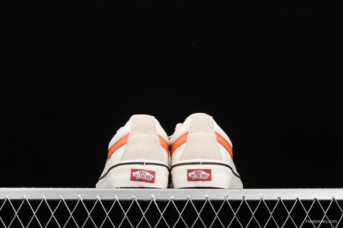 Vans Sk8-Low Reissue S classic white rice and white orange low-top leisure canvas vulcanized board shoes VN0A4UW14WU