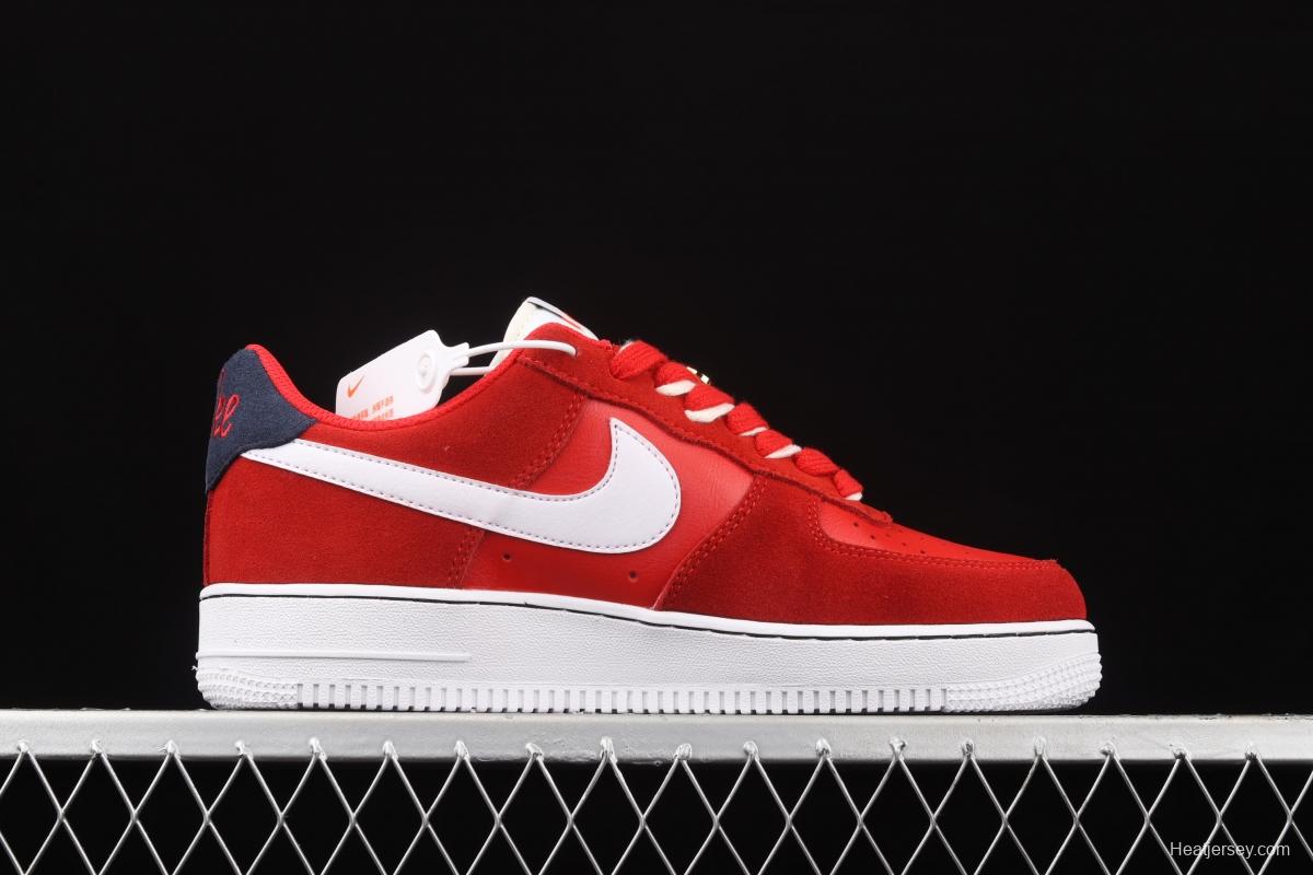 NIKE Air Force 11407 Low China Red embroidery Hook low-top casual board shoes DB3597-600