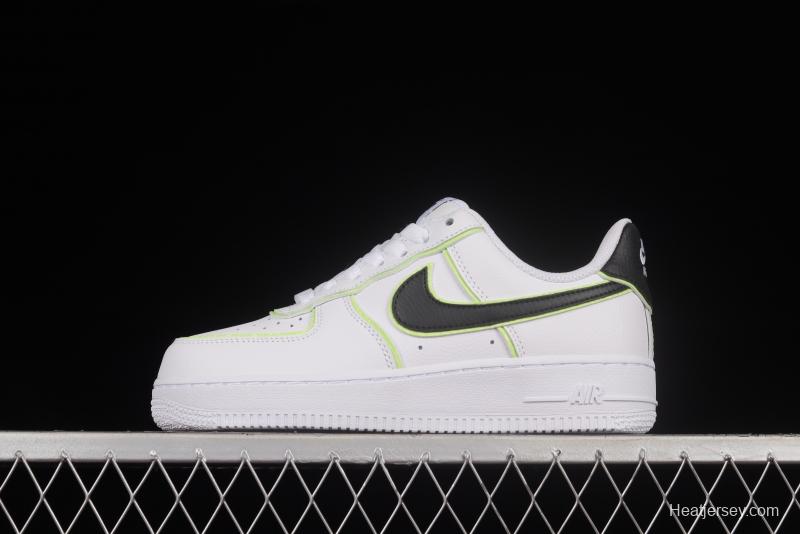 NIKE Air Force 1'07 Low Black and White Luminous Low Casual Sneakers CW2288-304