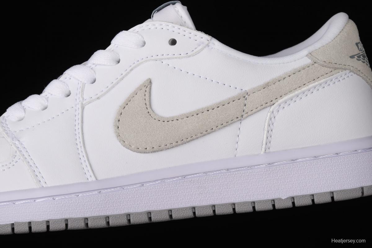 Air Jordan 1 Low OG white-gray low-top basketball shoes CZ0858-100