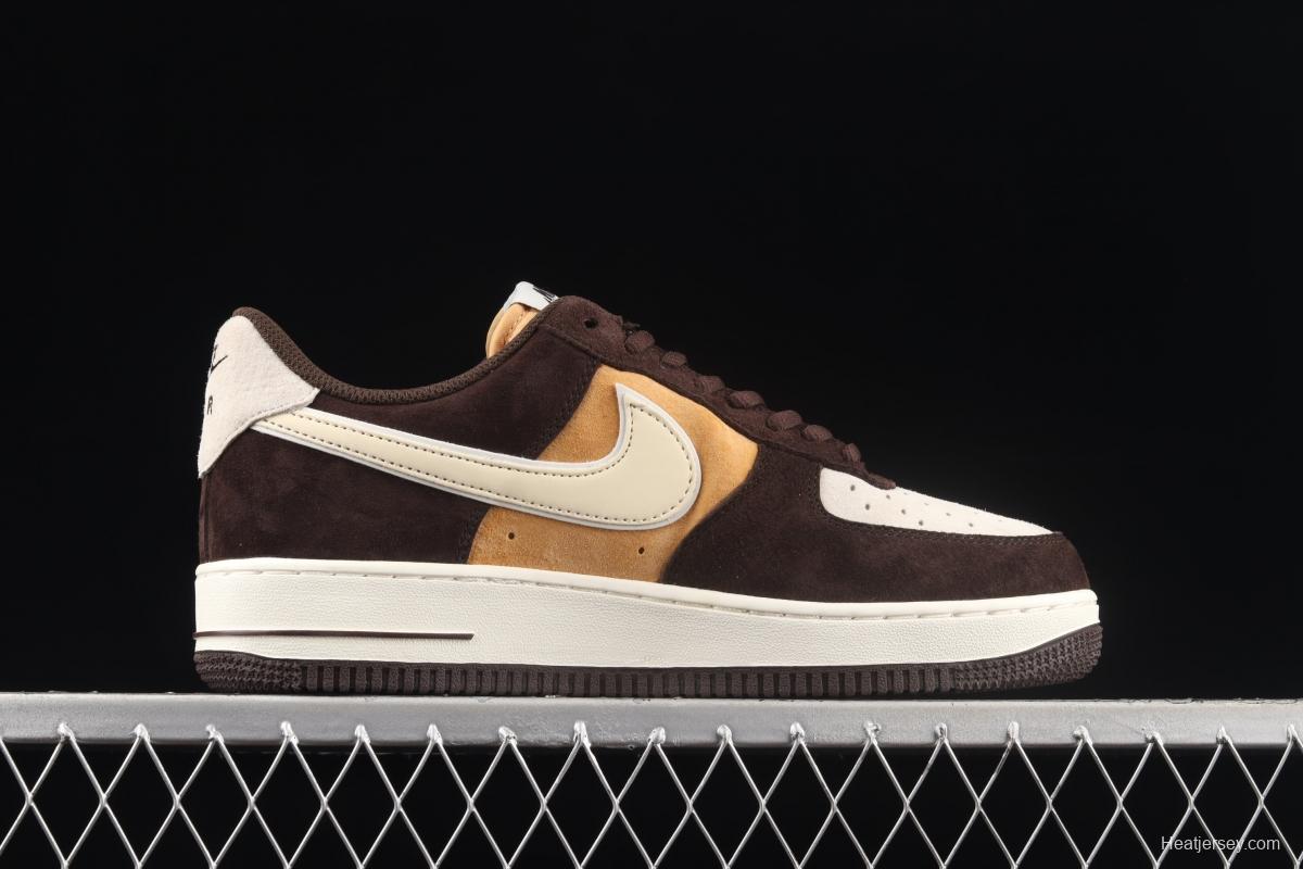 NIKE Air Force 1o07 Low beige brown low-top casual board shoes NT9986-008