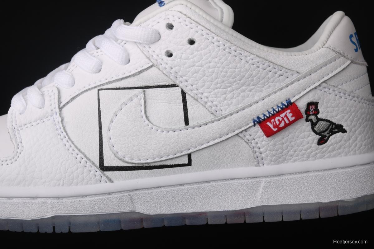 NIKE DUNK SB Low White Pigeon White Pigeon SB low upper board shoes 883232-010