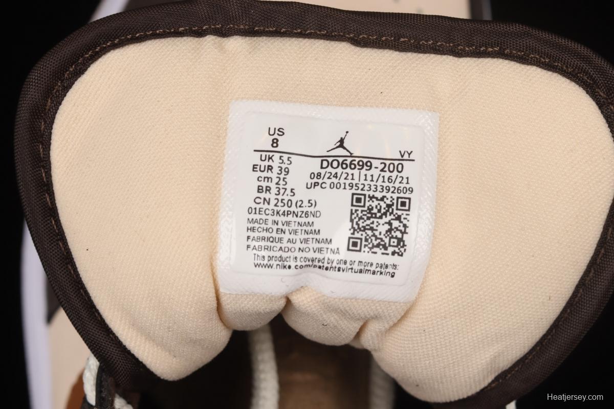 Air Jordan 1 Mid beige brown vintage basketball shoes DO6699-200