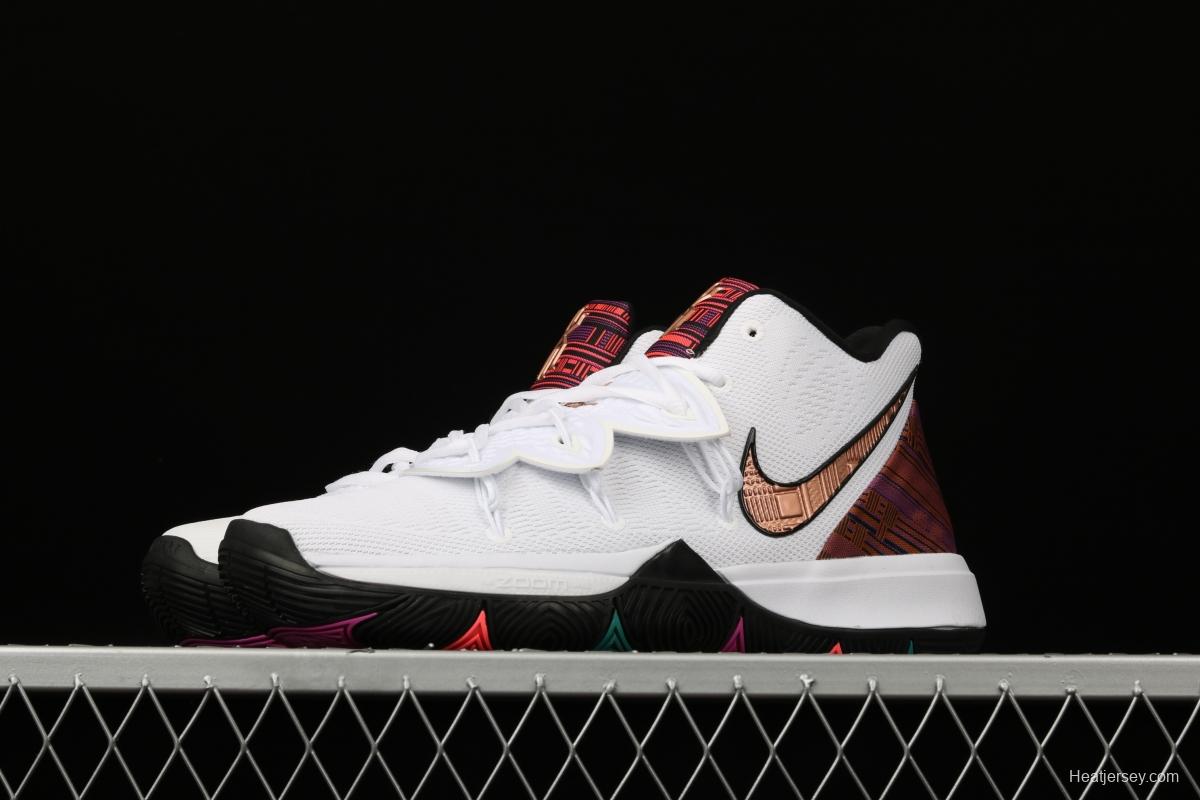 NIKE Kyrie 5 EP 'BHM' Irving 5 Black Moon White Rose Gold Basketball shoes BQ6238-100