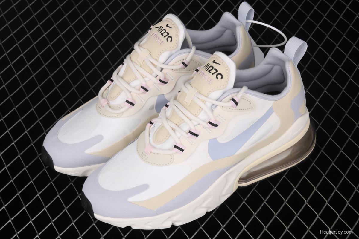 NIKE Air Max 270React new high-frequency mesh function half-palm air cushion cushioning running cloth shoes CT1287-100