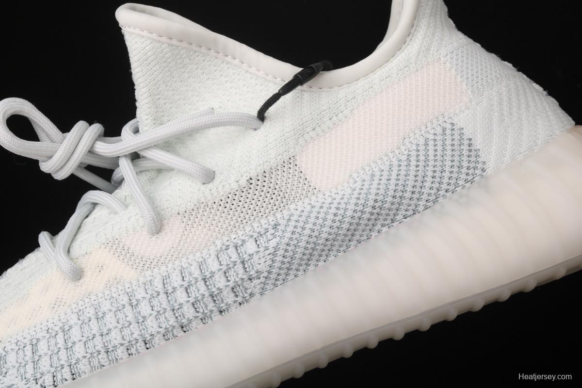 Adidas Yeezy 350 Boost V2 FW5317 Darth Coconut 350 second generation hollowed-out silk ice blue star matching BASF popcorn