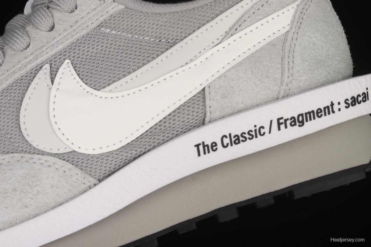 Fragment Design x Sacai x NIKE LDWaffle co-named overlapping design avant-garde waffle deformable leisure jogging shoes DH2684-001