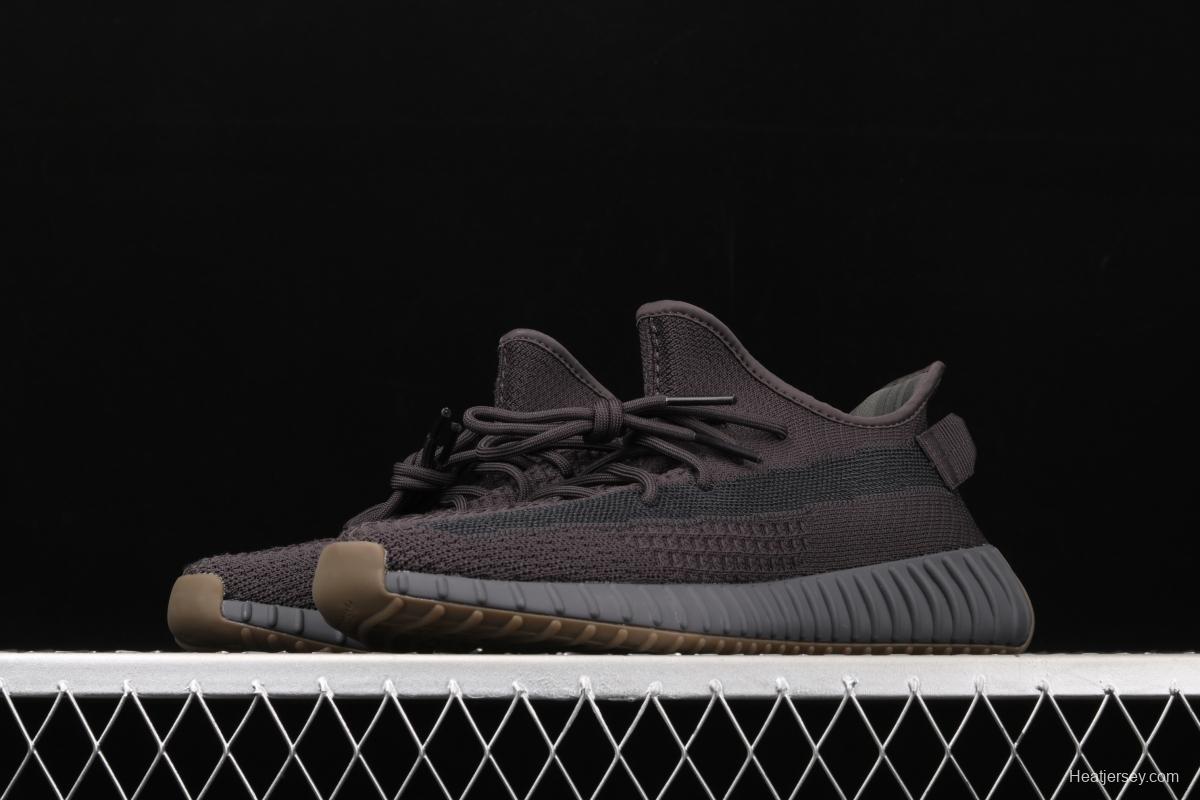 Adidas Yeezy Boost 350V2 Cinder FY2903 Darth Coconut 350 second generation hollowed-out side transparent black angel color BASF Boost original