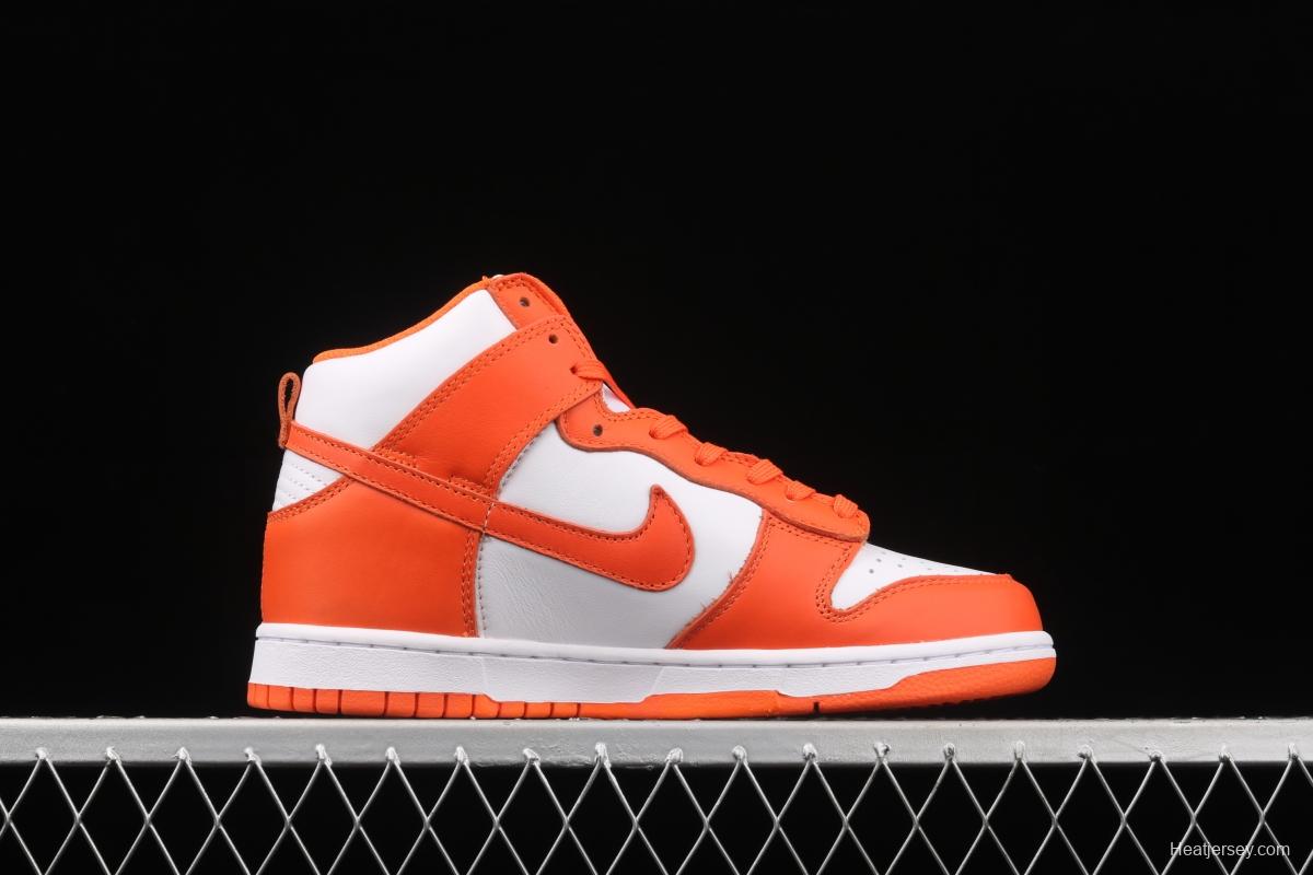 NIKE SB DUNK High Retro Orange Blaze 2021 edition white orange dunk series high top leisure sports skateboard shoes DD1399-101,