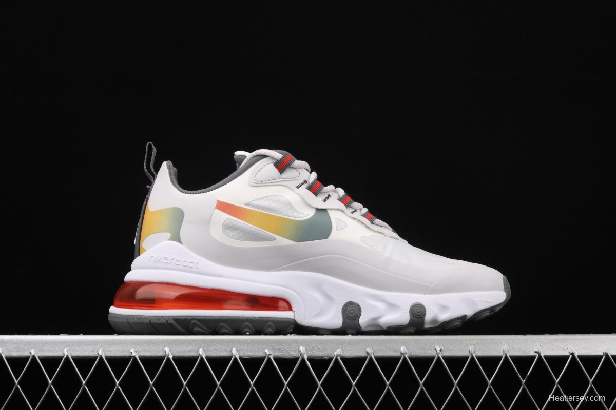 NIKE Air Max 270React new high-frequency mesh function half-palm air cushion cushioning running cloth shoes CD6615-100