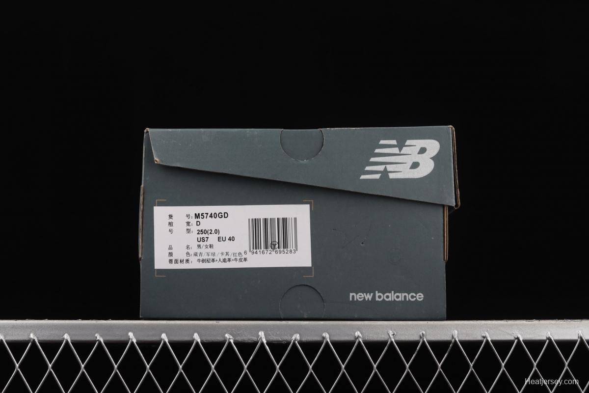 New Balance NB5740 series retro leisure jogging shoes M5740GD