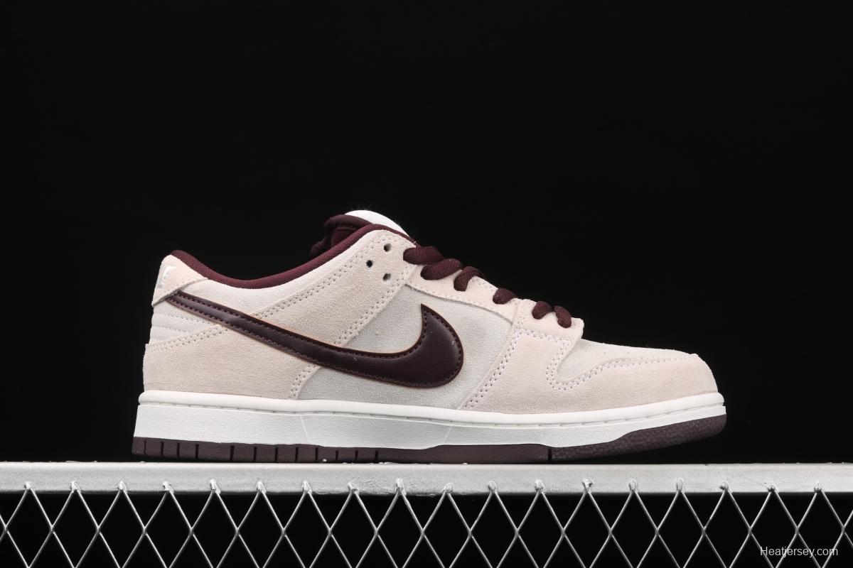 NIKE SB DUNK Low Desert Sand dark brown gray low top series leisure board shoes BQ6817-004