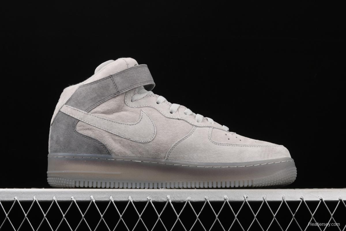 Reigning Champ x NIKE Air Force 1x 07 Mid defending champion 3M reflective sports leisure board shoes 807618-200