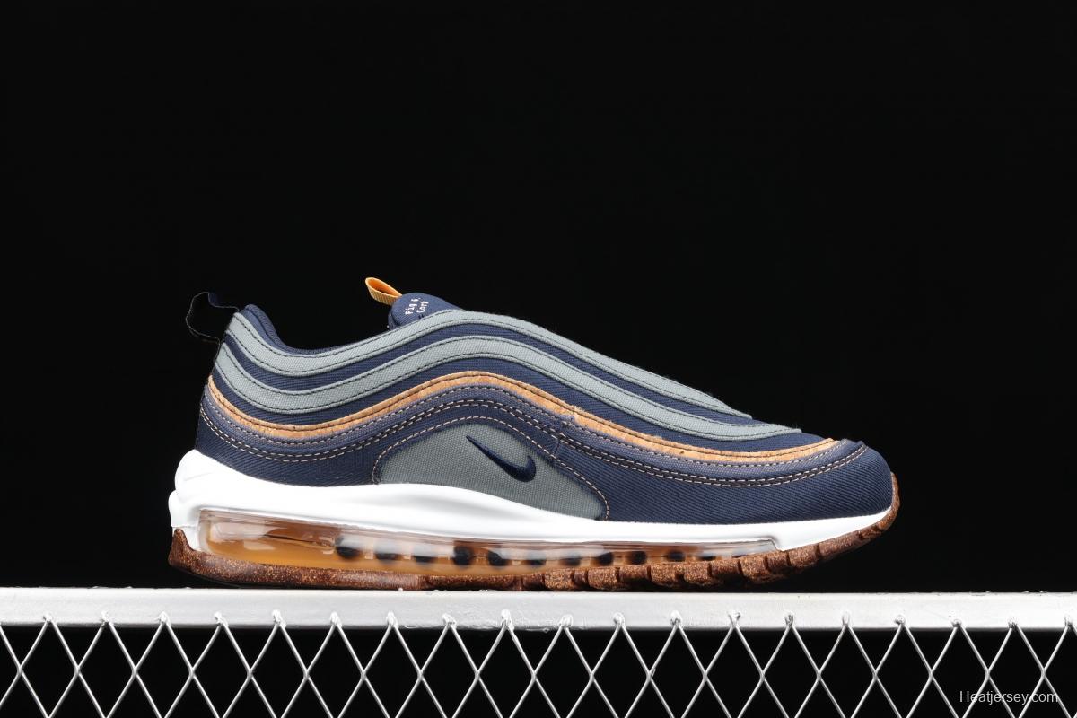 NIKE Air Max 97 SE bullet dark blue embroidered air cushion running shoes DC3986-300