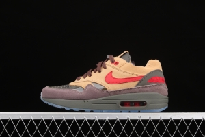 Clot x NIKE Air Max 1 Tea Leaf Brown joint style retro casual running shoes DD1870-200