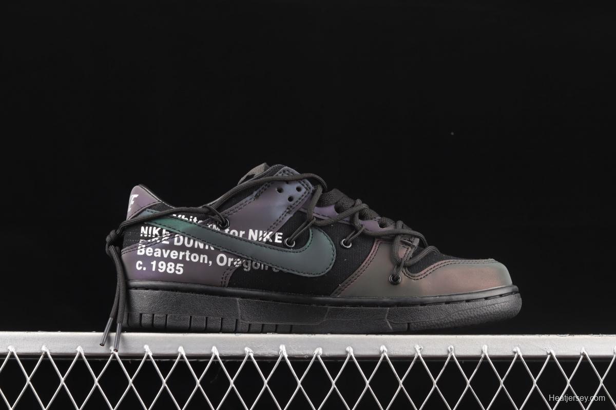 OFF-White x NIKE DUNK Low OW SB buckle rebound fashion casual board shoes DM1602-001