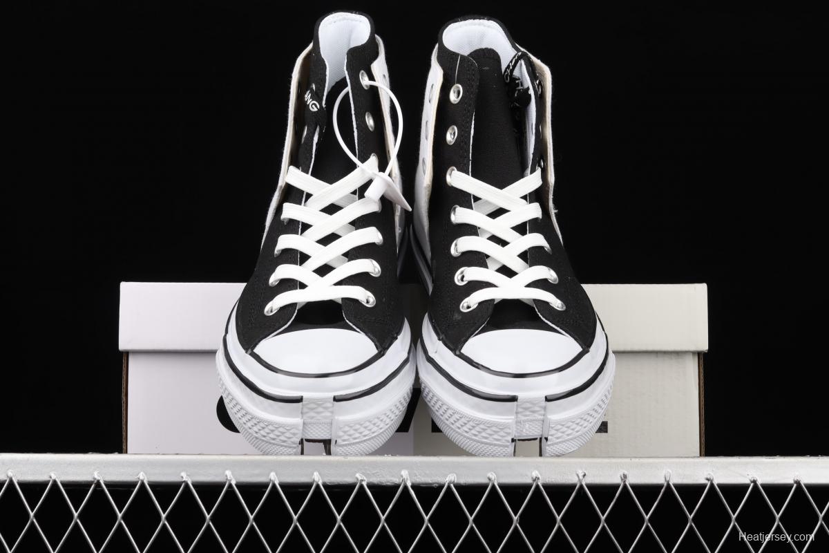 Converse x Feng Chen Wang 2in1 Chuck 70 deconstruct and reshape the joint style high top casual board shoes 169839C