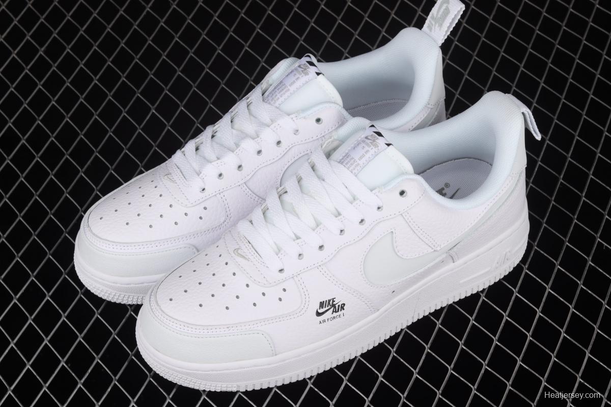 NIKE Air Force 1 Premium ShAdidasow Grey side Logo3M reflective low upper shoes CV3039-100