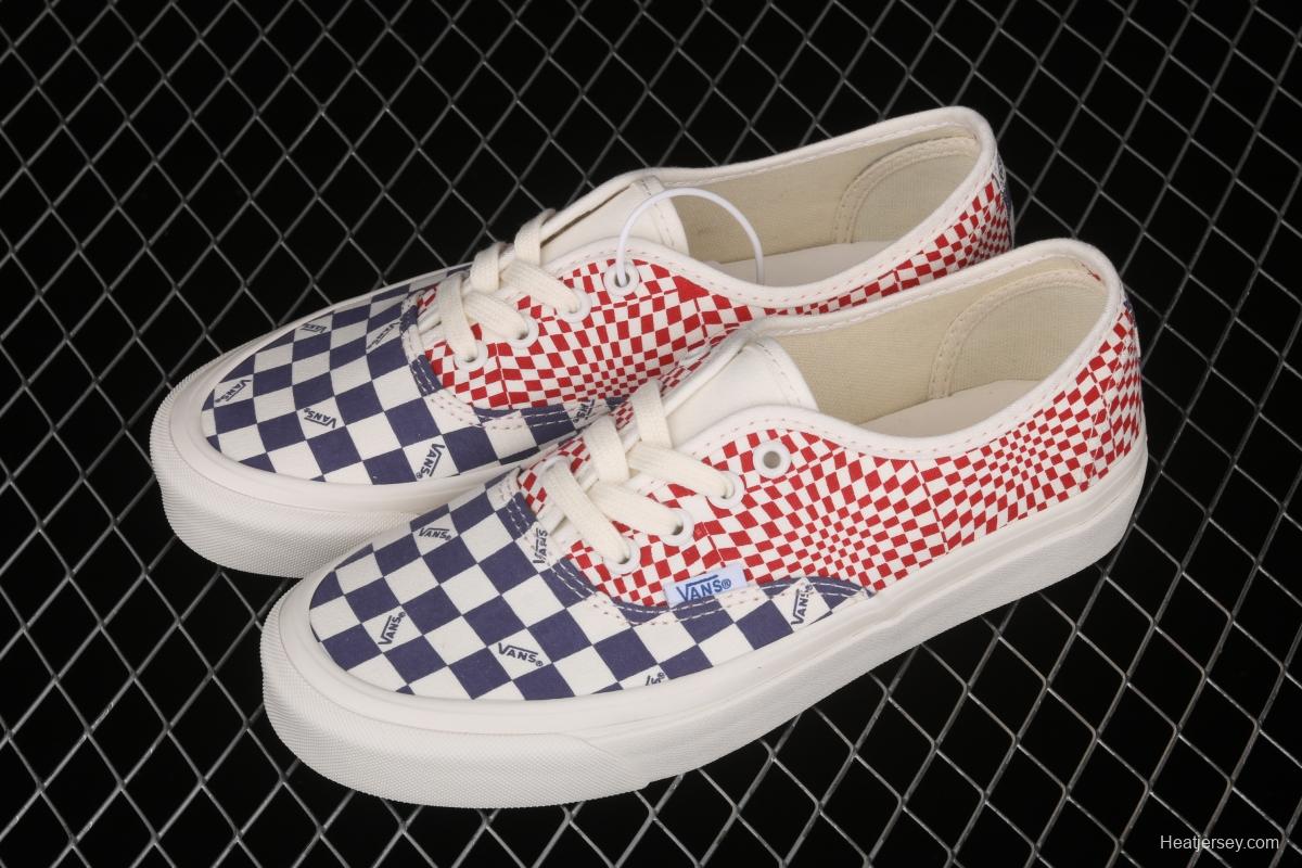 Vans Vault OG Authentic Lx high-end branch line impact color checkerboard retro low-side canvas skateboard shoes VN0A4BV91XR