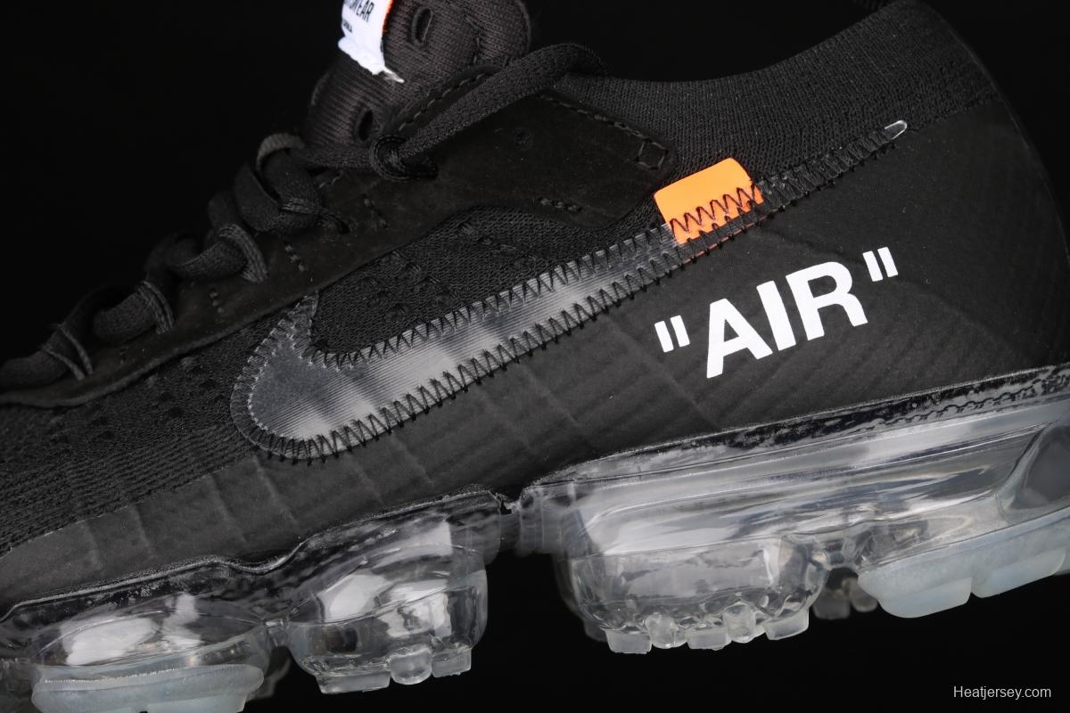 OFF-White x NIKE Vapor Max joint name steam air cushion jogging shoes AA3831-002