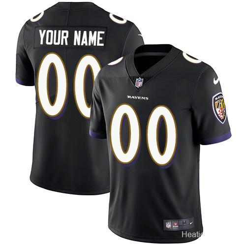 Men's Black Alternate Custom Limited Team Jersey