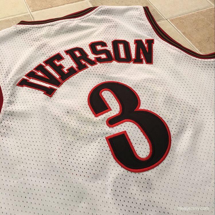 Men's Allen Iverson White Retro Classic Team Jersey