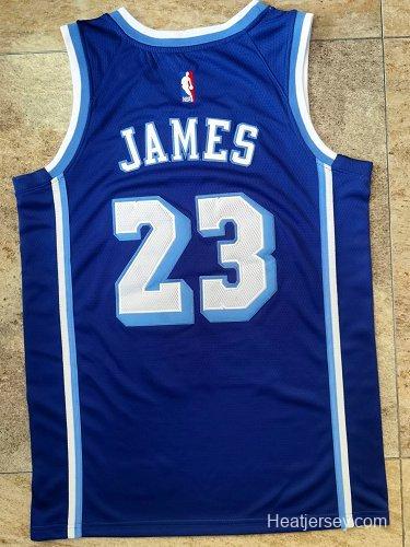 Men's LeBron James Blue Retro Classic Team Jersey