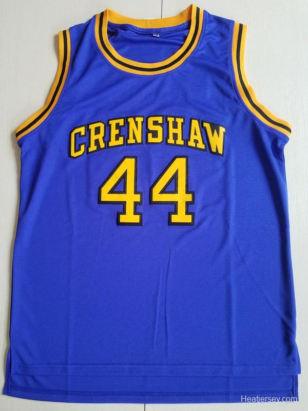 Bryant 44 Crenshaw High School Blue Basketball Jersey