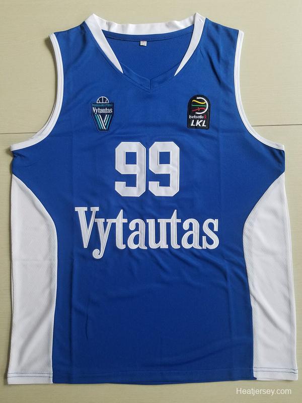 Lavar Ball 99 Lithuania Vytautas Blue Basketball Jersey