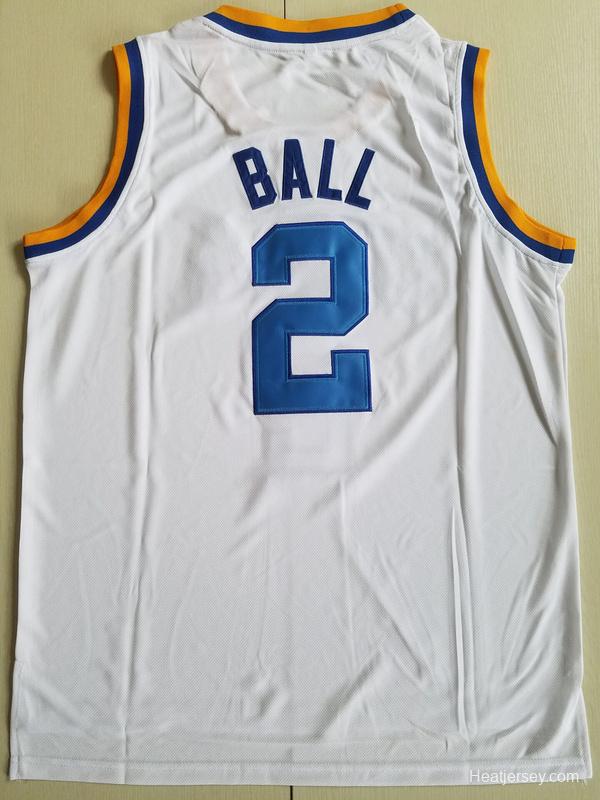 Lonzo Ball 2 UCLA College White Basketball Jersey