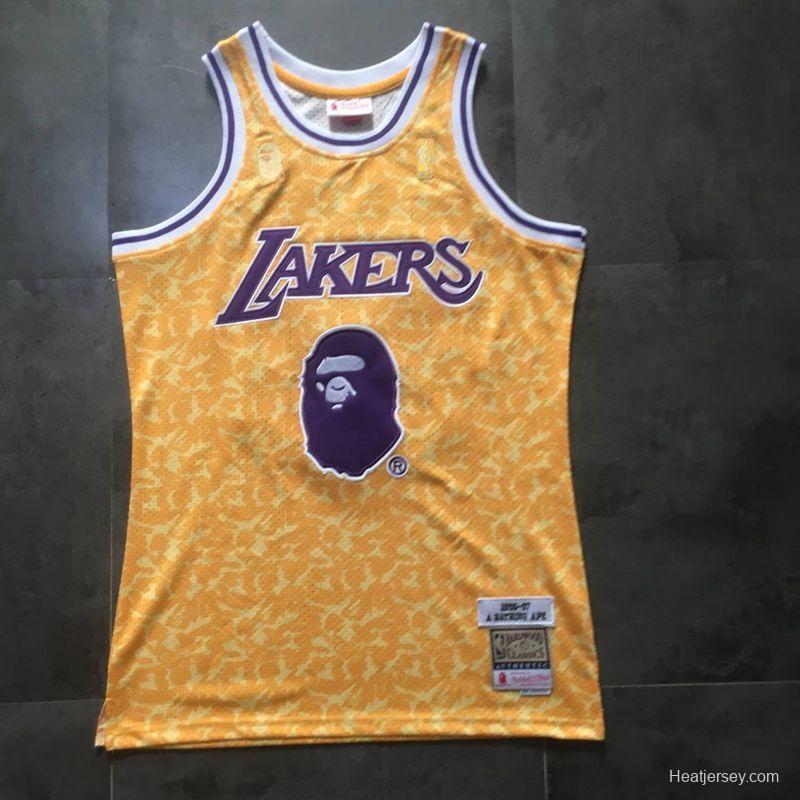 Men's BAPE Yellow Retro Classic Team Jersey