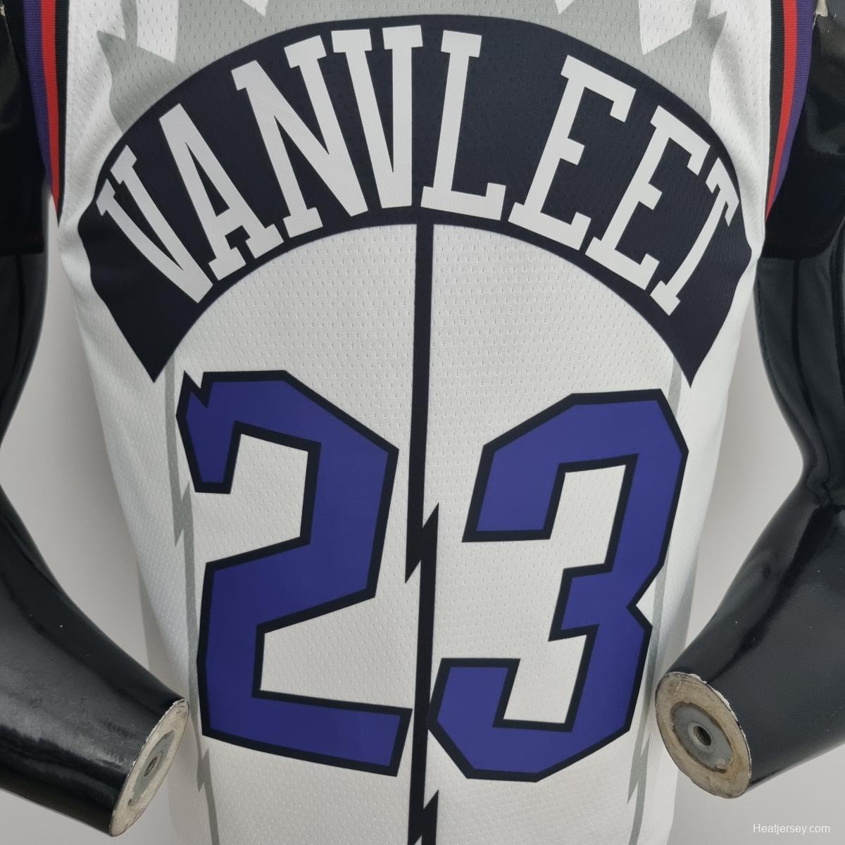 Toronto Raptors VANVLEET#23 White NBA Jersey