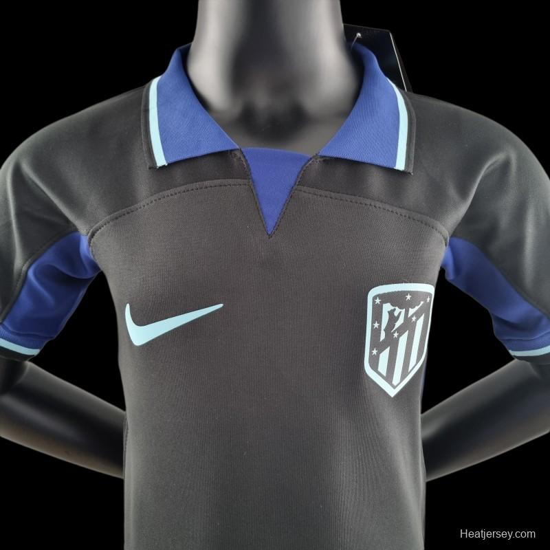 22/23 Kids Atletico Madrid Away 16-28 Soccer Jersey